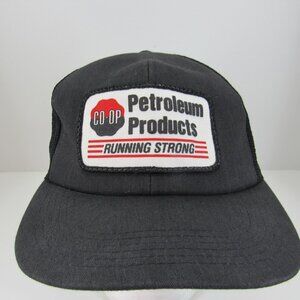Co-Op Petroleum Products Patch Logo Men's Black Mesh Back Snapback Cap Hat
